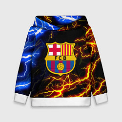 Толстовка-худи детская Барселона неоновый шторм, цвет: 3D-белый