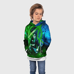 Толстовка-худи детская Король и Шут - Я жив пока вы слышите меня, цвет: 3D-белый — фото 2