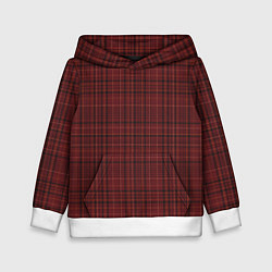 Детская толстовка Шотландская клетка в красных тонах