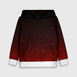 Детская толстовка Черно-красный градиент со свечением