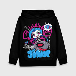 Толстовка-худи детская Джинкс League Of Legends, цвет: 3D-черный