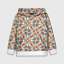 Детская толстовка Орнамент с лошадью - символом Нового 2026 года