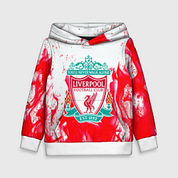 Толстовка-худи детская Liverpool розовый огонь, цвет: 3D-белый