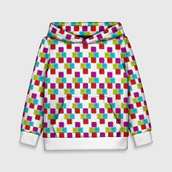 Детская толстовка Цветные блоки на белом