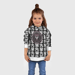 Толстовка-худи детская Inter japan black, цвет: 3D-белый — фото 2