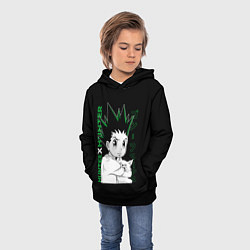 Толстовка-худи детская Гон Фрикс Хантер х Хантер, цвет: 3D-черный — фото 2