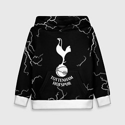 Толстовка-худи детская Тоттенхэм Хотспур молнии, цвет: 3D-белый