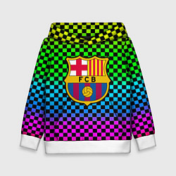 Толстовка-худи детская Barcelona gradient neon, цвет: 3D-белый