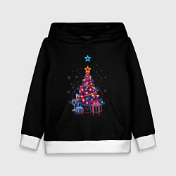 Толстовка-худи детская Christmas gifts, цвет: 3D-белый
