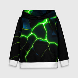Толстовка-худи детская Green split, цвет: 3D-белый