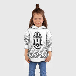 Толстовка-худи детская Ювентус паттерн ниндзя, цвет: 3D-белый — фото 2