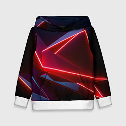 Толстовка-худи детская Neon laser red, цвет: 3D-белый