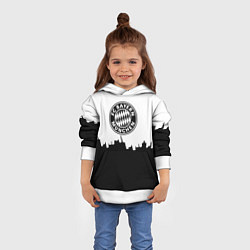 Толстовка-худи детская Bayern Mnchen пиксели, цвет: 3D-белый — фото 2