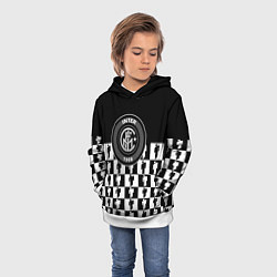 Толстовка-худи детская Inter люди спорт паттерн, цвет: 3D-белый — фото 2