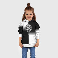 Толстовка-худи детская Бавария Мюнхен геометрия градиент, цвет: 3D-белый — фото 2