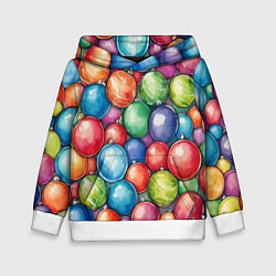 Детская толстовка Россыпь новогодних шаров