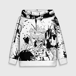 Толстовка-худи детская Ливерпуль черно белые краски, цвет: 3D-белый