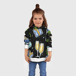 Толстовка-худи детская Новогодний вайб, цвет: 3D-белый — фото 2