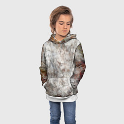 Толстовка-худи детская Абстракция - gray limestone, цвет: 3D-белый — фото 2