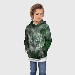 Толстовка-худи детская Абстракция - acid boom, цвет: 3D-белый — фото 2