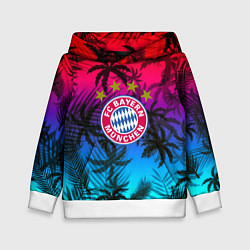 Толстовка-худи детская Бавария Мюнхен неон тропики, цвет: 3D-белый
