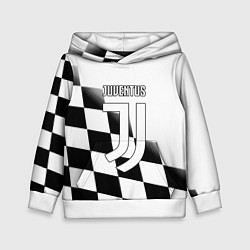 Толстовка-худи детская Ювентус клетка краски, цвет: 3D-белый