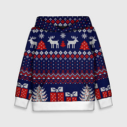 Детская толстовка Новогодний вязаный паттерн