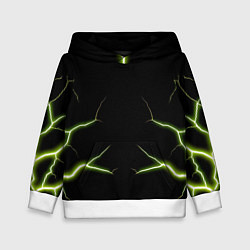 Детская толстовка Color green black