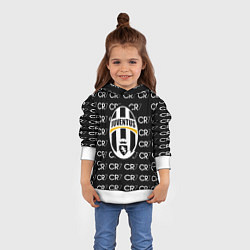 Толстовка-худи детская Juventus sport pattern, цвет: 3D-белый — фото 2