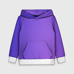 Толстовка-худи детская Color purple gradient, цвет: 3D-белый