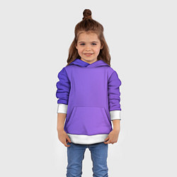 Толстовка-худи детская Color purple gradient, цвет: 3D-белый — фото 2