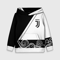 Детская толстовка Ювентус геометрия полосы текстура