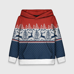 Детская толстовка Вязаный узор с оленями