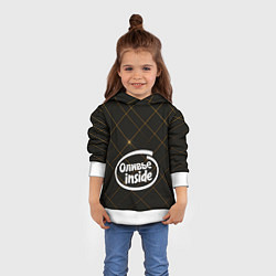 Толстовка-худи детская Оливье внутри, цвет: 3D-белый — фото 2