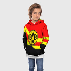 Толстовка-худи детская Borussia геомтерия спорт, цвет: 3D-белый — фото 2