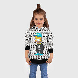 Толстовка-худи детская Bart Just Us, цвет: 3D-черный — фото 2