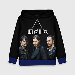 Толстовка-худи детская 30 seconds to mars, цвет: 3D-синий