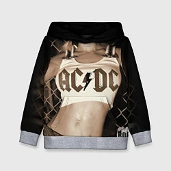 Толстовка-худи детская AC/DC Girl, цвет: 3D-меланж