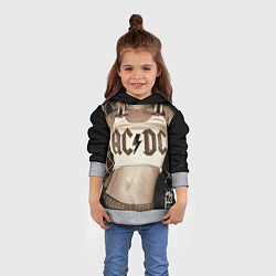 Толстовка-худи детская AC/DC Girl, цвет: 3D-меланж — фото 2