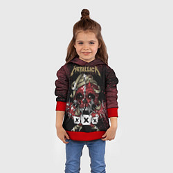 Толстовка-худи детская Metallica: XXX, цвет: 3D-красный — фото 2