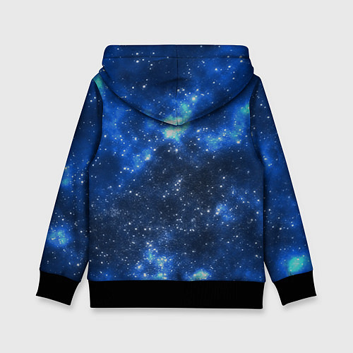 Детская толстовка Космический попугай / 3D-Черный – фото 2