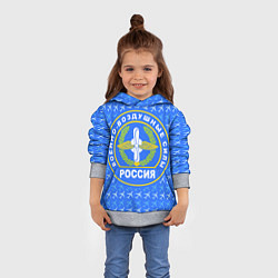 Толстовка-худи детская ВВС России, цвет: 3D-меланж — фото 2
