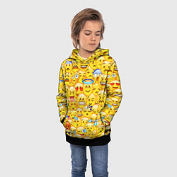 Толстовка-худи детская Emoji, цвет: 3D-черный — фото 2