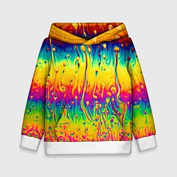 Толстовка-худи детская Tie dye, цвет: 3D-белый