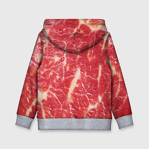 Детская толстовка Мясо / 3D-Меланж – фото 2