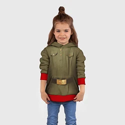 Толстовка-худи детская Униформа солдата, цвет: 3D-красный — фото 2