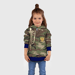 Толстовка-худи детская Униформа дембеля, цвет: 3D-синий — фото 2