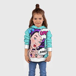 Толстовка-худи детская PO ART, цвет: 3D-белый — фото 2