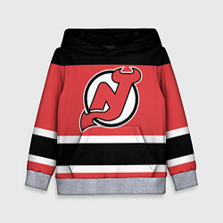 Толстовка-худи детская New Jersey Devils цвета 3D-меланж — фото 1