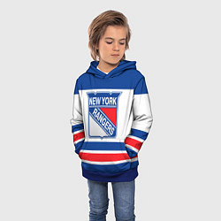 Толстовка-худи детская New York Rangers, цвет: 3D-синий — фото 2